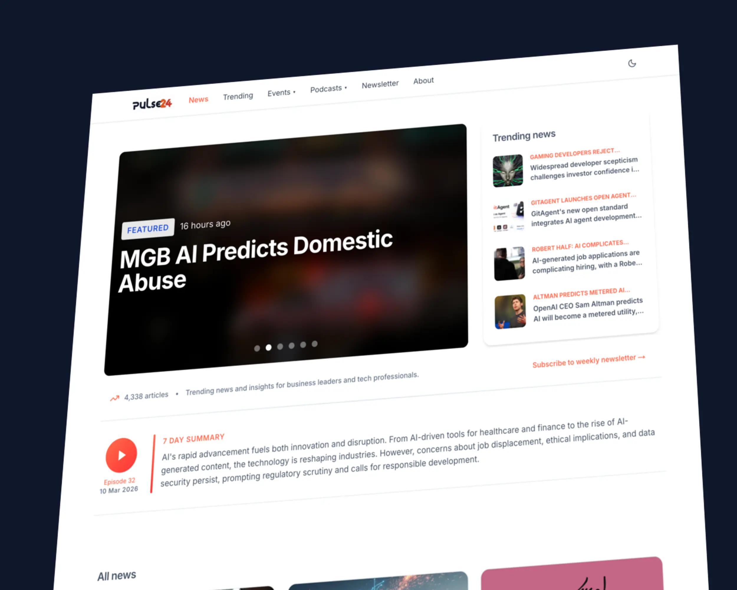 Pulse24 AI News Aggregator